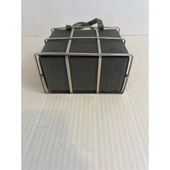 Vintage INSPIRED 1950s Wounded Bird Etra Box Purse with silver caging - Picture 5 of 16